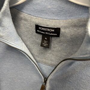 Nordstrom Men's Sky Blue Zip-Up Sweater